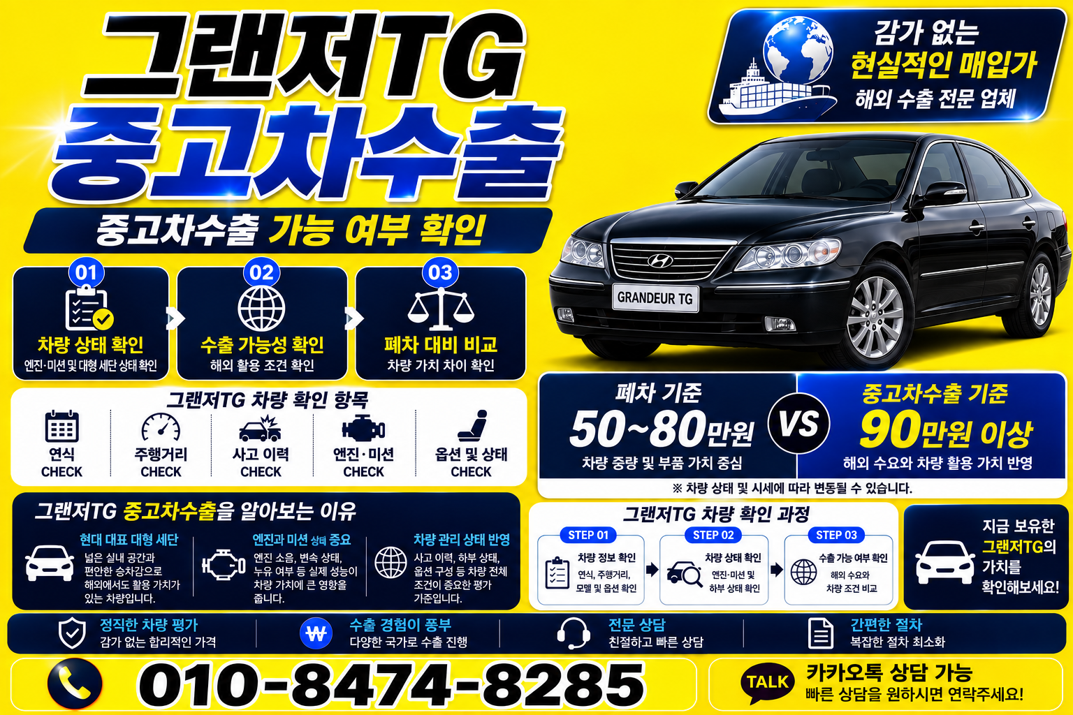 그랜저TG 중고차수출 폐차 가격비교